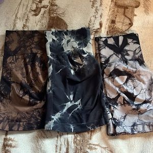 Set of 3 butt scrunch gym/ athletic shorts .